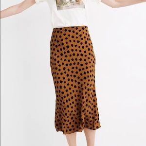 Madewell Midi Slip Skirt in Painted Spots size 4